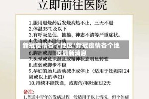 新冠疫情各个地区/新冠疫情各个地区最新消息