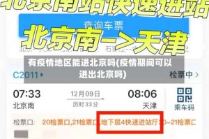 有疫情地区能进北京吗(疫情期间可以进出北京吗)