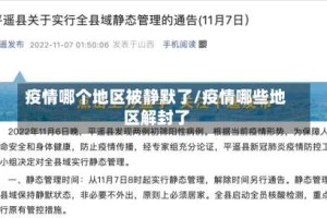 疫情哪个地区被静默了/疫情哪些地区解封了