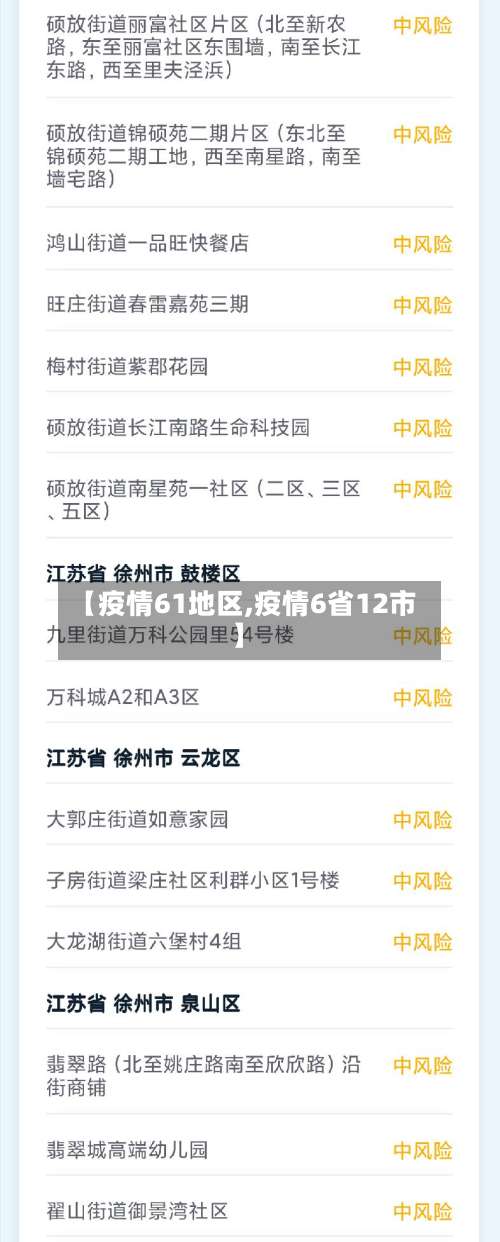 【疫情61地区,疫情6省12市】-第2张图片
