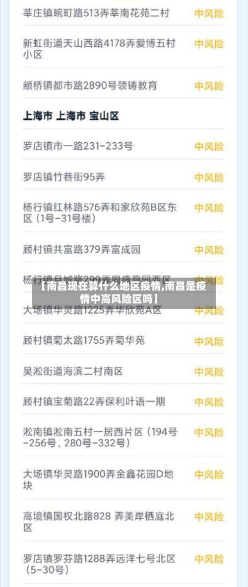 【南昌现在算什么地区疫情,南昌是疫情中高风险区吗】-第2张图片