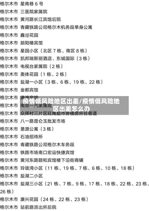 疫情低风险地区出差/疫情低风险地区出差怎么办-第1张图片