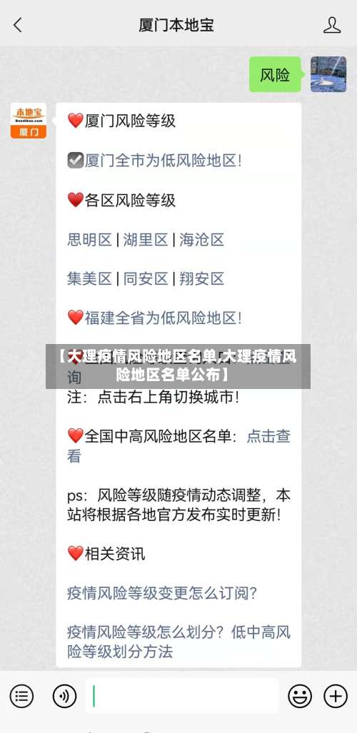 【大理疫情风险地区名单,大理疫情风险地区名单公布】-第3张图片