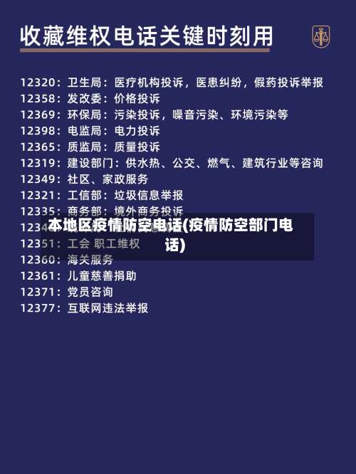 本地区疫情防空电话(疫情防空部门电话)-第1张图片