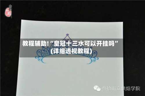 教程辅助!“皇冠十三水可以开挂吗	”(详细透视教程)-第2张图片