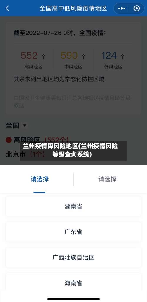 兰州疫情降风险地区(兰州疫情风险等级查询系统)-第2张图片