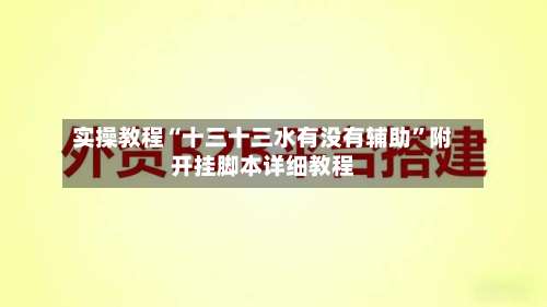 实操教程“十三十三水有没有辅助”附开挂脚本详细教程-第2张图片